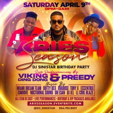 DJ SINISTAR’S BIRTHDAY PARTY – ARIES SEASON